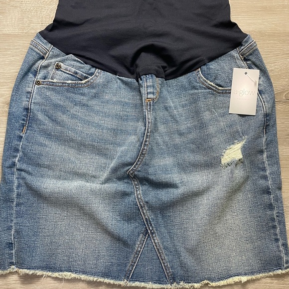 a:glow Maternity Denim Skirt - Picture 1 of 2